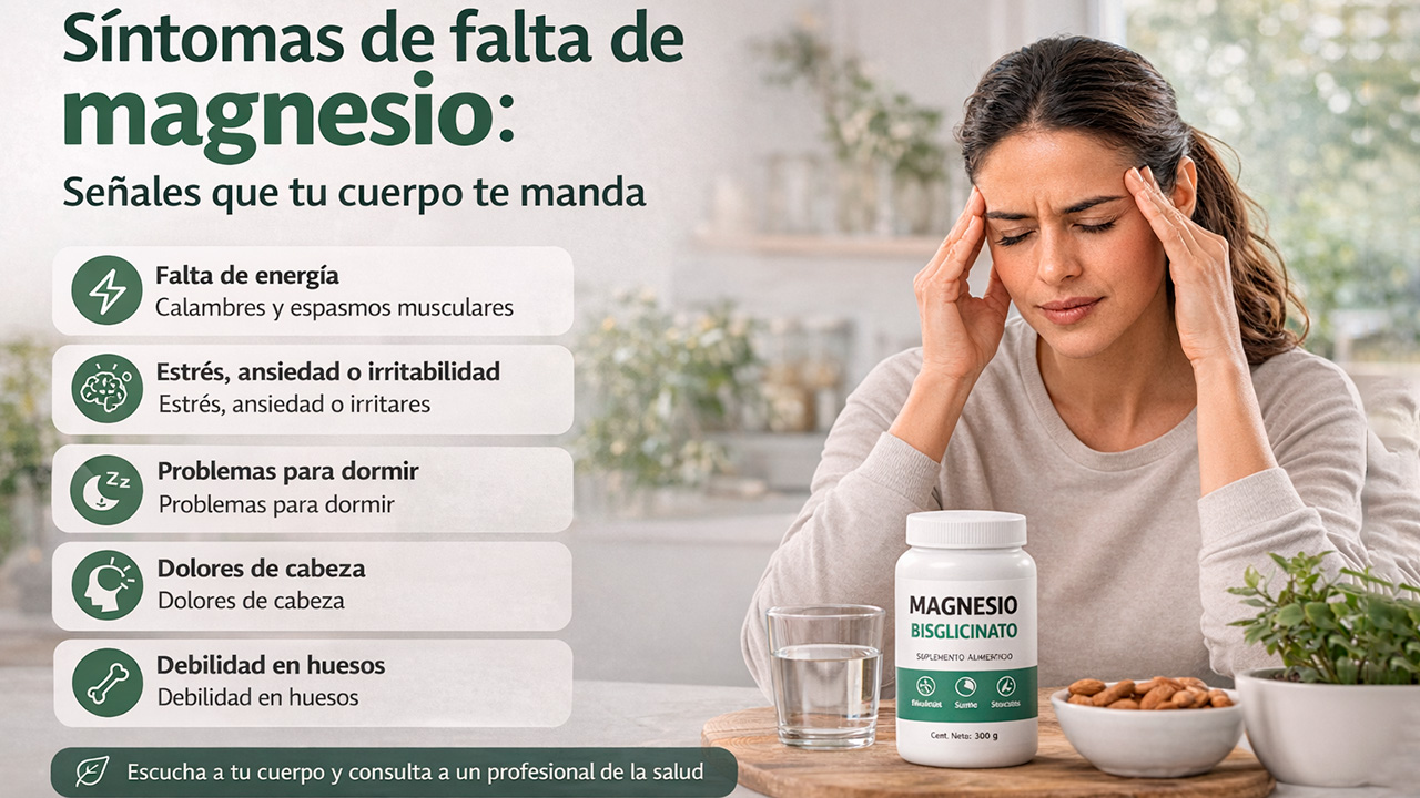 Síntomas de falta de magnecio